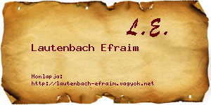 Lautenbach Efraim névjegykártya